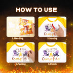 Tintnut Yellow Flame Heat Transfer Vinyl, stretch washable, suitable - Image 4