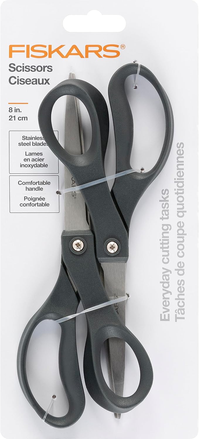 Fiskars 8" Everyday Stainless Steel All Purpose Scissors by Fiskars