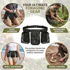 Rock Collecting Waist Bag, Mushroom Hunting, Mesh Fanny Pack - Image 6