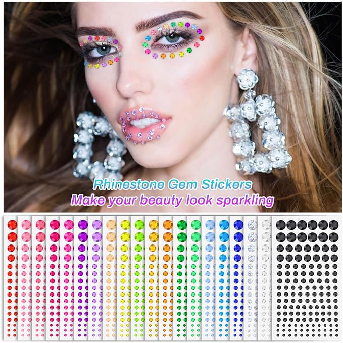 2800 Pcs Self Adhesive gems Stickers - Image 7