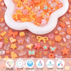 200-260PCS TINKRSTUFF Assorted Orange Acrylic Beads - Image 3