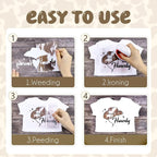 Tintnut White Cowhide Heat Transfer Vinyl, easy cut & weed, stretch washable - Image 3