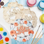 Unfinished Fall Wreaths Wood Crafts to Paint Set of 3, Unfinished Wood Cutouts - Image 6