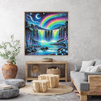 Landscape Diamond Art Kits for Adults, Full Drill Waterfall Diamond Painting - Image 4