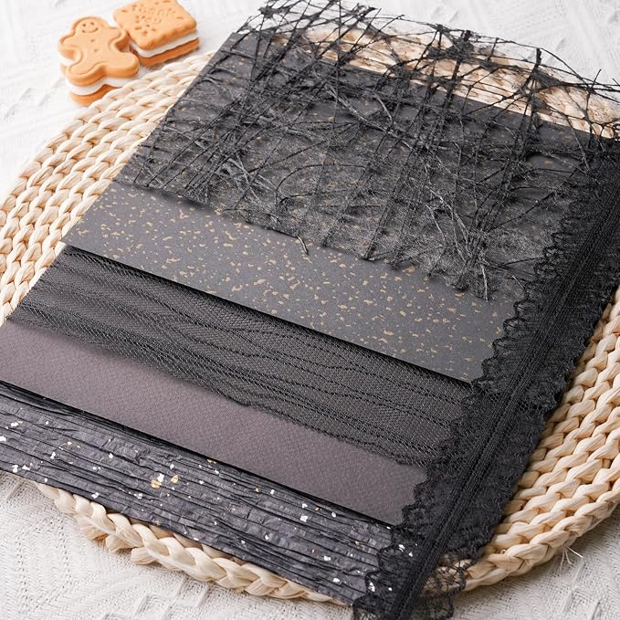 15Pcs Handmade Scrapbook Art Paper Craft Textured Paper Colorful A5 sheet Mesh - Image 7