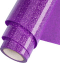 Purple Glitter HTV Heat Transfer Vinyl Roll 12inch x 10 ft by WOOGLITTER