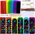 Winlyn 48 Sets 6 Styles Magic Color Scratch Bookmarks Craft Kits Rainbow by Winlyn