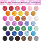 3mm Seed Beads, 39 Colors Glass Seed Beads - Image 5