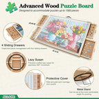 ALL4JIG 1000 Pieces 2-in-1 Tilting & Rotating Puzzle Board, 30.16" x - Image 2
