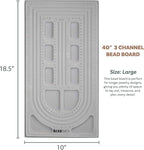 The Beadsmith Bead Board, 3 U-Shape and 3 Straight Channels, 10 x 18.5 inches - Image 3