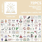72 Pcs Christian Cross Stencils - Image 3