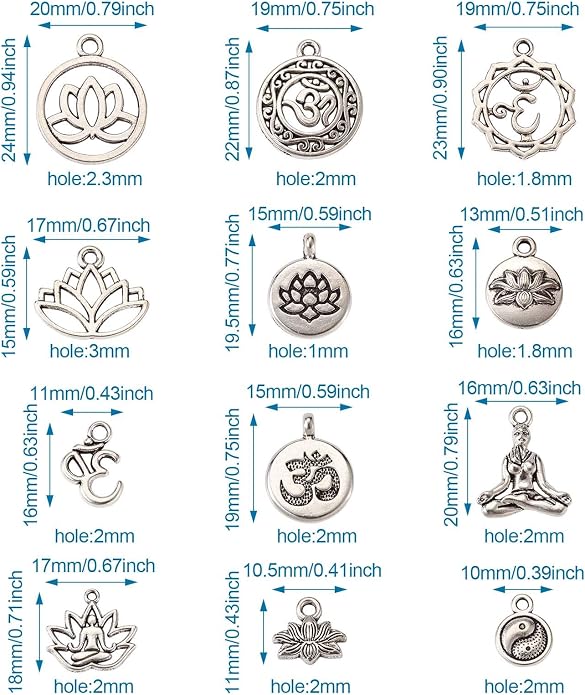 Craftdady Tibetan Style Antique Silver Alloy Pendants Cute Metal Dangle Charms - Image 4
