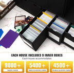 Trading Card Storage Box, Includes 9-600 CT Boxes & 48 Card Dividers, 9000+ - Image 2