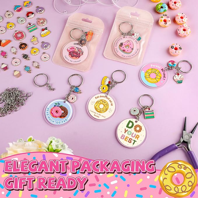 151Pcs Keychain Blanks Kit, DIY Keychain Making Kit - Image 5