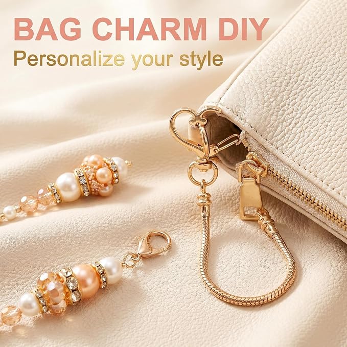 10PCS Beadable Keychain Bars Mixed Color Chain Keychains Key Chain Making Kit - Image 7