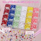 9000Pcs 3-8mm Red Blue Pink Flatback Pearls - Image 2
