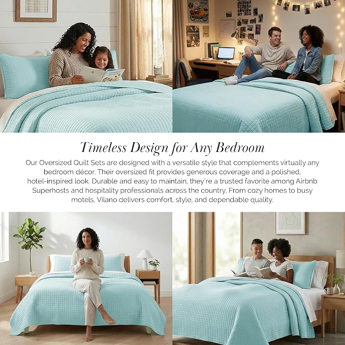 Southshore Fine Living, Inc. Twin Quilt Bedding Set, Soft Microfiber Coverlet - Image 6