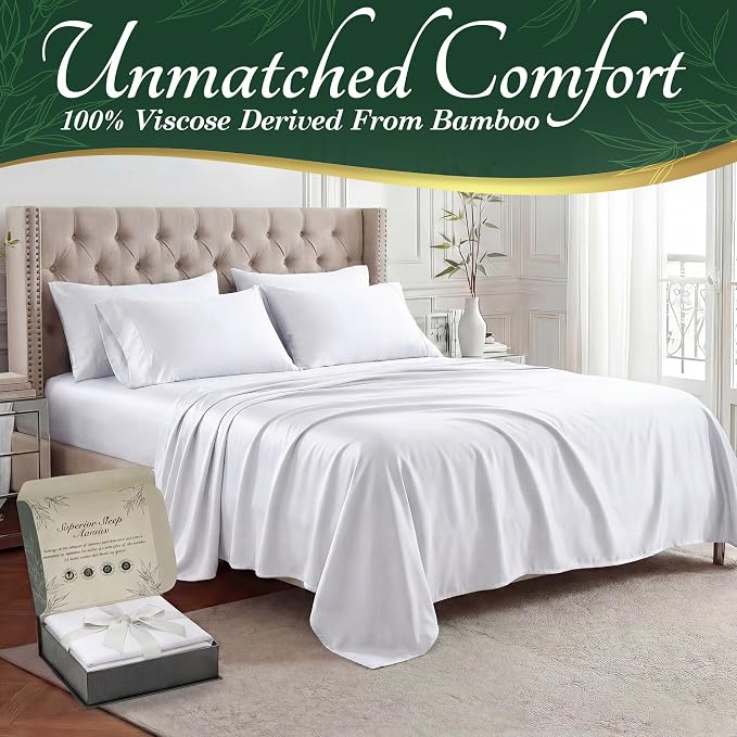 DECOLURE 100% Viscose Derived from Bamboo Sheets Full Size - Image 2