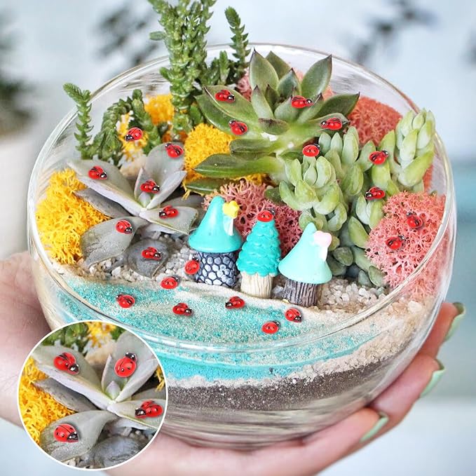 200pcs Mini Resin Ladybug Decor Tiny Ladybug - Image 4