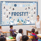 Justforjoyful Winter Bulletin Board Decoration Winter Snowman Cutouts DIY Photo - Image 5