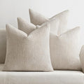 MIULEE Pack of 4 Couch Throw Pillow Covers 20x20 Inch Cream Soft Decorative by MIULEE