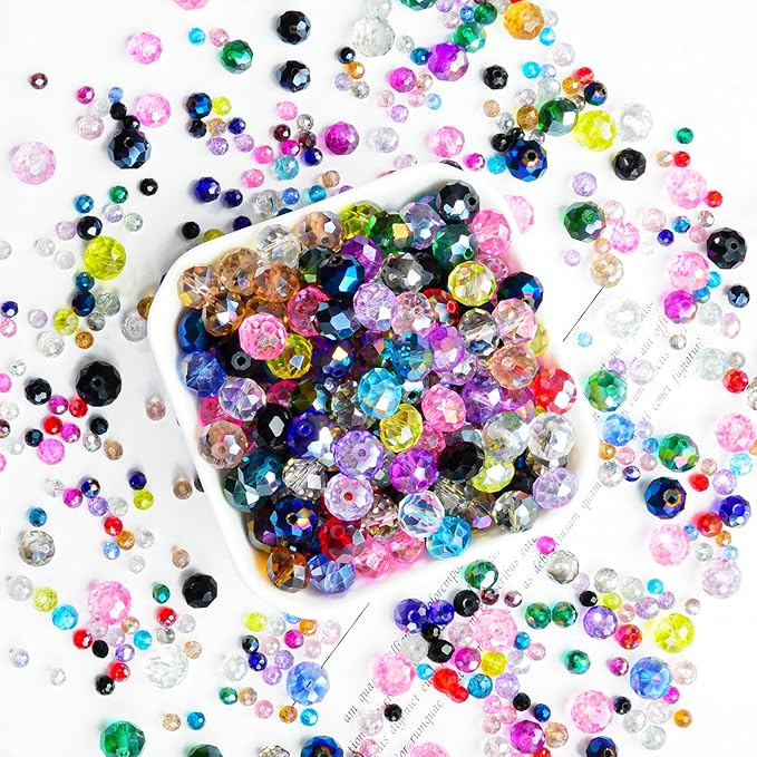 460Pcs Colors Random 8mm Crystal Glass Beads - Image 3