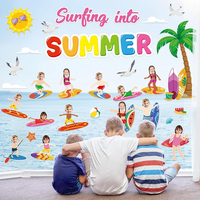 Summer Bulletin Board Classroom Decorations Surfing into Summer Bulletin Board - Image 5