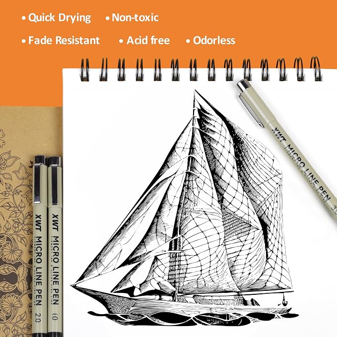 16pcs Fineliner Micro Drawing Art Pens, Watercolor, Calligraphy, and Detail - Image 5