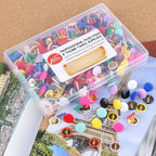 Thumb Tacks 400-count, Colors Plastic Roundness Push Pins Decorative Tacks - Image 6