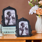 Ornate Black Picture Frame, Vintage Roman Texture, Hand-Crafted Resin Retro - Image 5