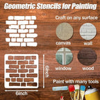 Stencils for Painting, Plastic Reusable Drawing Templates for Crafts Wall - Image 5