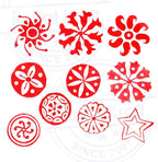 Paper Print Stamps Intricate Small Round Pattern Wood Blocks - Image 3
