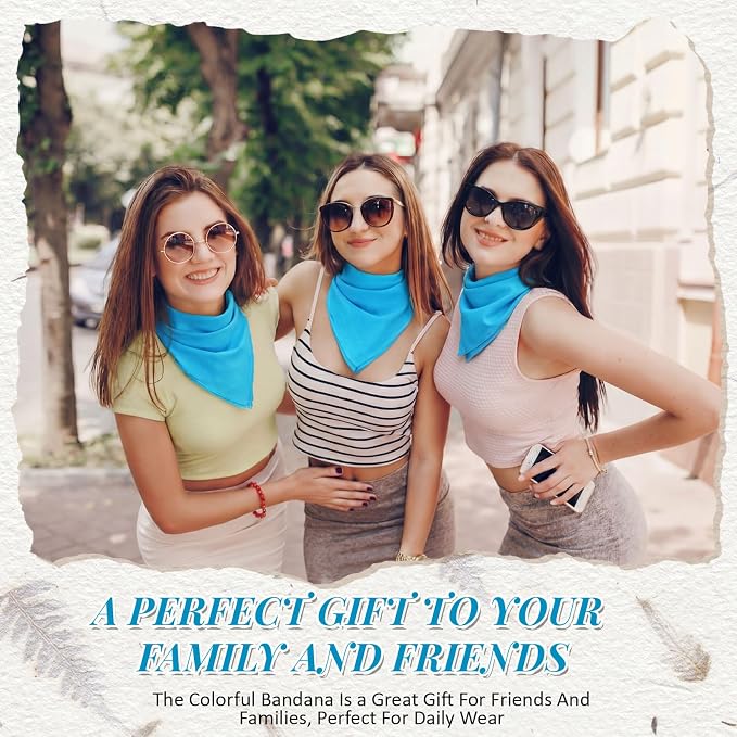 Suhine 100% Cotton Solid Bandanas Blank Bandanas Multifunctional Headband Scarf - Image 3