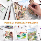 Fuumuui 8×8 Watercolor Paper Block, Textured Rough 100% Cotton Watercolor Paper - Image 8