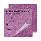 Glitter Acrylic Sheets 12 x 12 inch 1/8" Thick by gdhwcxl