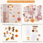 RISYPISY Floral Scrapbook Supplies Kit, Card Making, Art Journal - Image 5