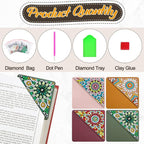 WIVICO 4 pcs Diamond Painting Bookmarks, DIY Diamond Art Kits - Image 5