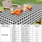 Smiry Rectangle Table Cloth, Waterproof Vinyl Tablecloth - Image 7
