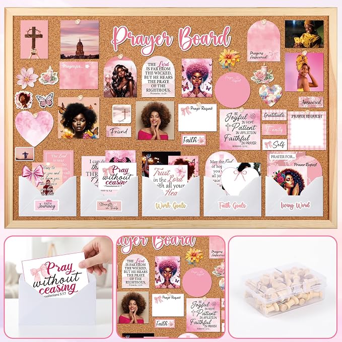 Black Women Prayer Board Kit Prayer Board Supplies Not Cork Board | Prayer Room - Image 4