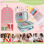 Katech Crochet Hooks Set with Crochet Case, Colorful Soft Handle Knitting - Image 6