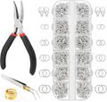 1200 Pcs Jump Rings for Jewelry Making Supplies, Necklace Repair Kit by QulltkClasp