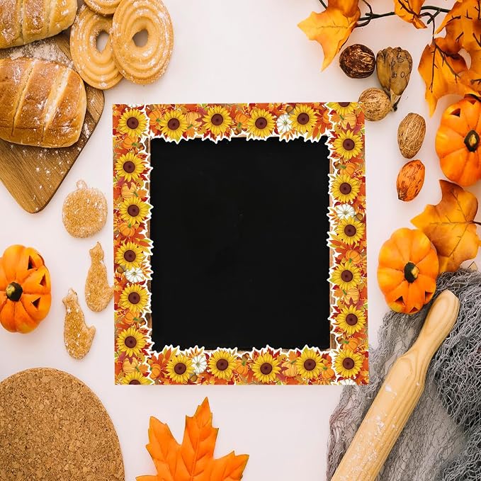 68.9 Feet Sunflower Maple Leaves Pumpkins Theme Bulletin Board Borders - Image 4