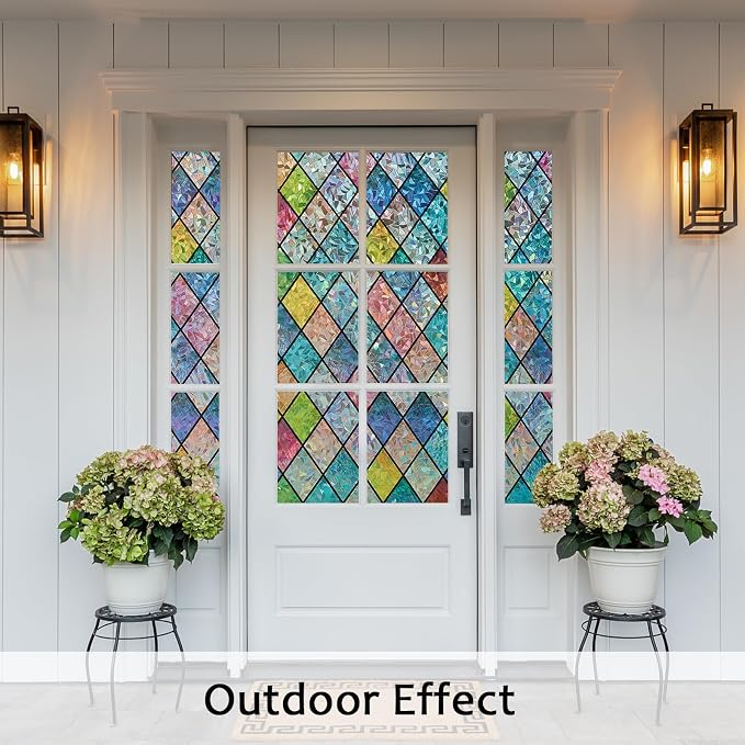 Window Privacy Film, Static Cling Stained Glass Window Film Decorative - Image 8