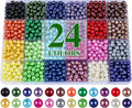XSEINO About 1200+ PCS 6mm Imitation Pearl Style Glass Beads Bracelet Making Kit by XSEINOiscreating%EF%BC%81