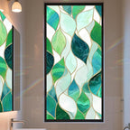 Stained Glass Window Privacy Film Static Cling by AOHMPT