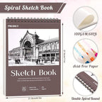 3 Pack Sketch Book 8.5×11 inch, Spiral Bound Sketch Pad 50 Sheets, Acid-Free - Image 3