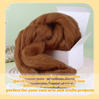 3.53oz Wool Roving, Wool Felting Supplies, Pure Wools, Chunky Yarn, Spinning - Image 8