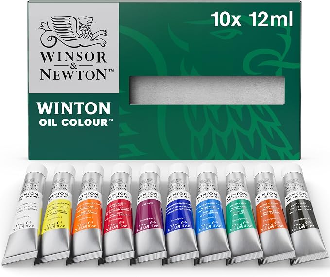 Winsor & Newton Winton Oil Color Paint Set, 10 x 12ml Tubes by WinsorNewton