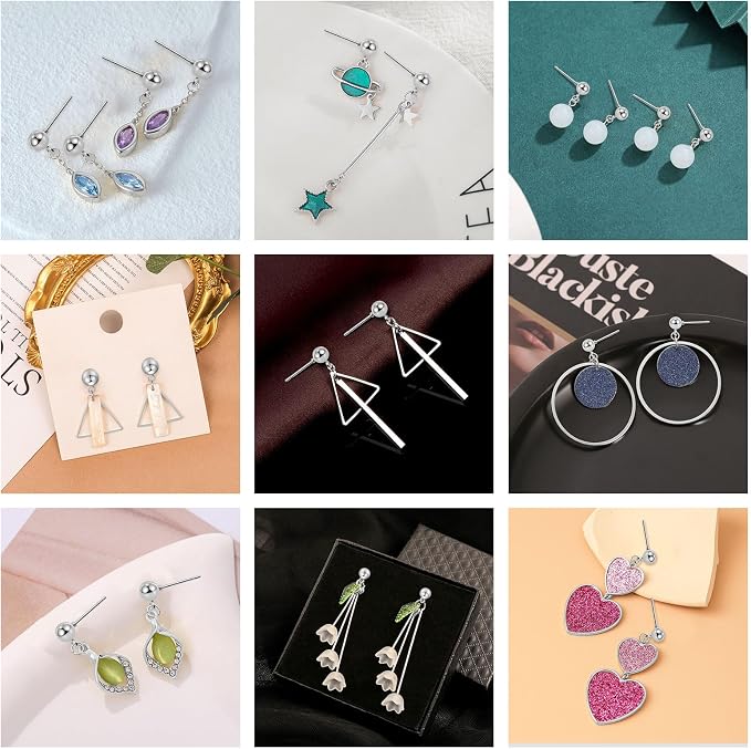 60pcs Ball Studs for Jewelry Making, Hypoallergenic Ball Earring Studs - Image 6