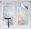 STATINT Privacy Window Film, Decorative Stained Glass Film, Rainbow Static by STATINTWINDOWFILMS